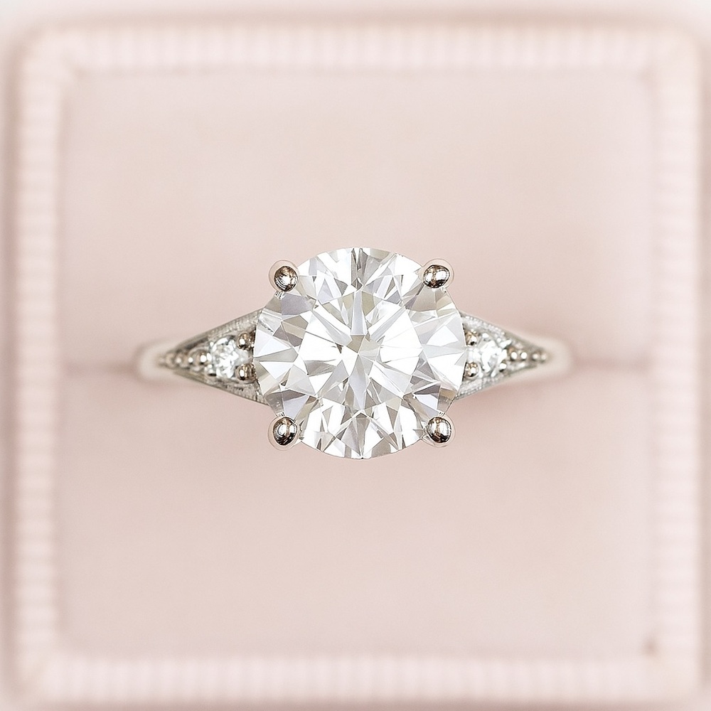 💥SALE💥$285 Vintage style 3ct (D, VVS1) Moissanite Ring - Picture 7 of 7